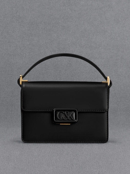 Charles & Ke*th - Leather Boxy Bag - Black - Exp. Launch: 01/10/2024