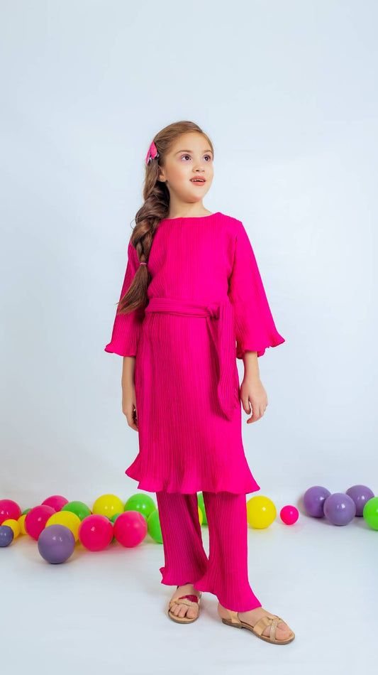 Pink Princess Belted Co-Ord - AREEJ | Online